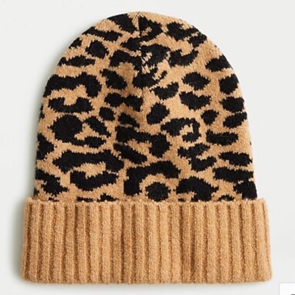 J. CREW LEOPARD HAT NEW